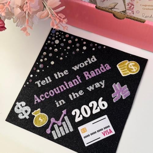 تزيين قبعة تخرج كريستال او لولو (مميز)