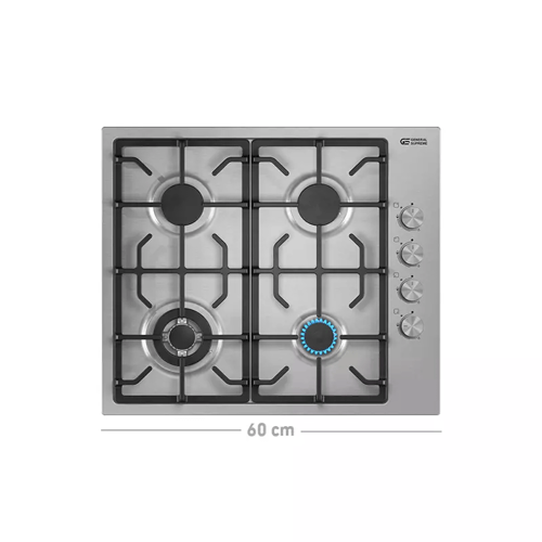 سطح غاز جنرال سوبريم مدمج 3600 واط 4 عيون ستانلس ا...