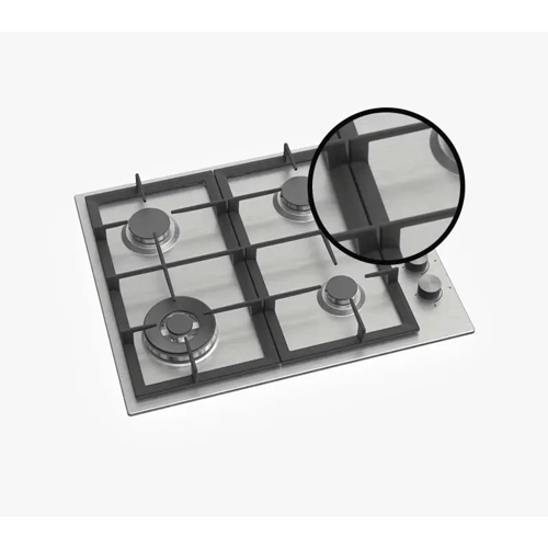 سطح غاز جنرال سوبريم مدمج 3800 واط 4 عيون ستانلس ا...