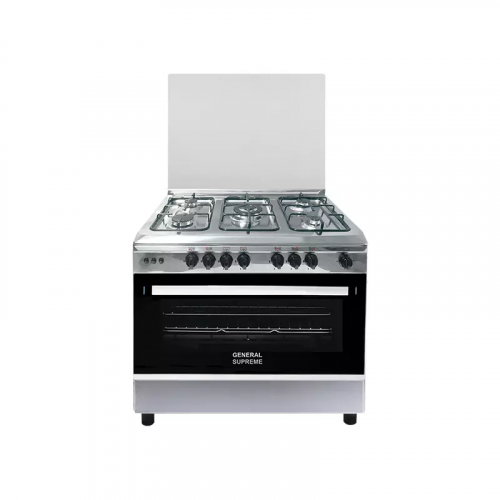 فرن مصري جنرال سوبريم 5 عيون 60*80 سم - استيل