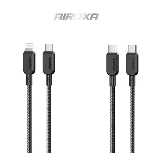 كيبل شحن من AIROXA بطول 1 متر مصنوع من القماش المق...