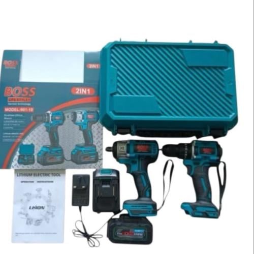 دريل شحن + دريل كفرات 118 فولت بطاريتين