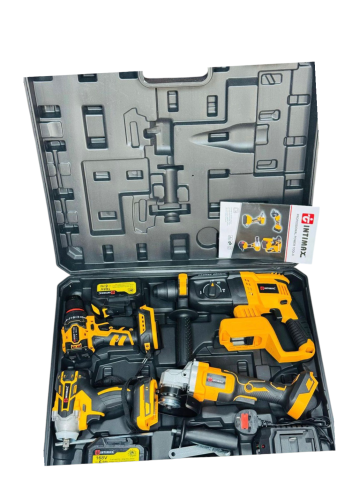 مجموعة 4 قطع دريل + هلتي +صاروخ + امباكت 148 فولت