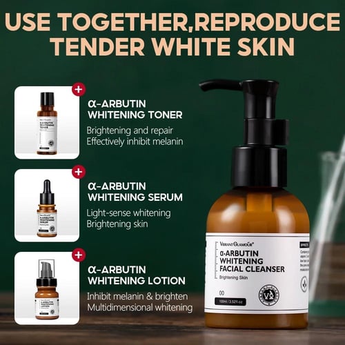 منظف ​​الوجه ألفا أربوتين لتبييض الوجه، حمض أميني...