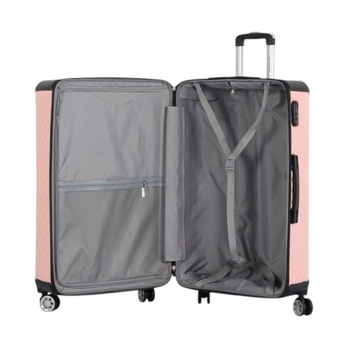 طقم حقائب سفر فاخرة ومحصنة - 5 قطع (3 ترولي + 2 حق...