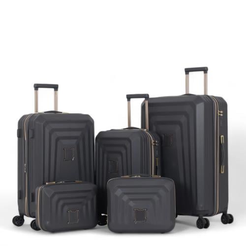 طقم شنط سفر - مكون من 5 قطع يشمل 3 شنط تروللي وشنط...