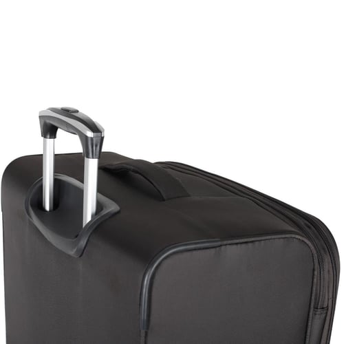 طقم شنط سفر قماش 3 قطع دبل كفرات هيكل ألمونيوم وسح...