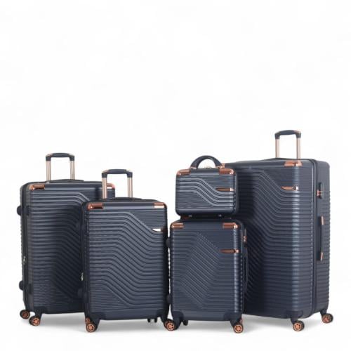 طقم حقائب سفر فاخرة للعرائس - 5 قطع (مقاسات كبيرة...