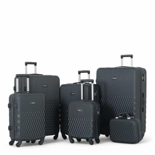 طقم حقائب سفر متكامل – 6 قطع من مادة ABS الصلبة -...