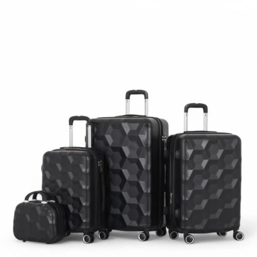 طقم حقائب سفر مكون من 4 قطع يشمل حقيبة يد - بكفرات...