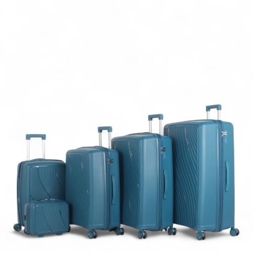 طقم حقائب سفر فاخرة ومتكاملة - 5 قطع من البولي برو...