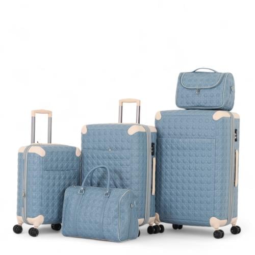 طقم شنط سفر أنيق وعصري - مكون من 5 قطع ويشمل 3 شنط...