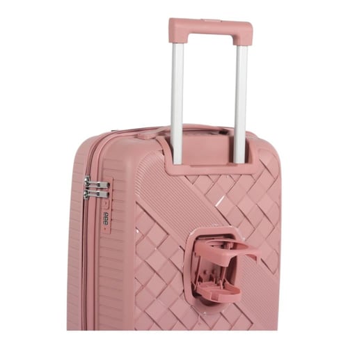 طقم حقائب سفر (4 قطع) بتصميم ماسي أنيق وضد الكسر -...