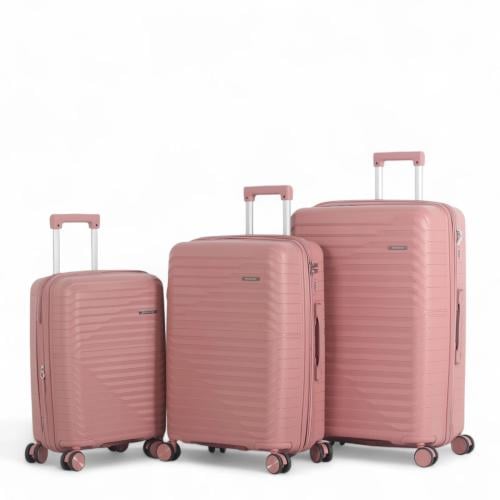 طقم حقائب سفر فاخرة ومتكاملة - 3 قطع من البولي برو...