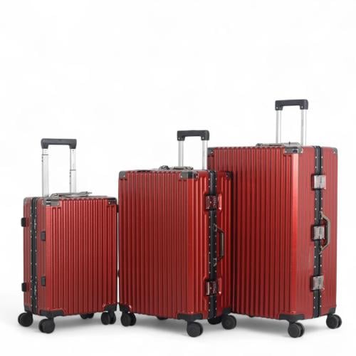 طقم حقائب سفر فاخر من الألمنيوم: متانة وأناقة لا ت...