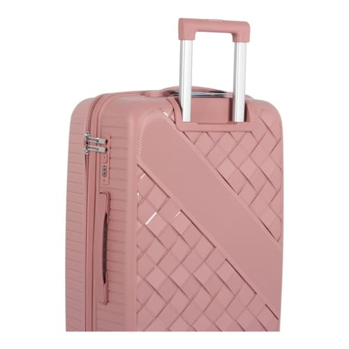 طقم حقائب سفر (4 قطع) بتصميم ماسي أنيق وضد الكسر -...