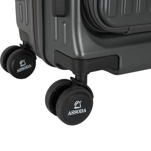 حقيبة سفر ذكية مقاس 20 بوصة - تصميم فاخر مع منفذ U...