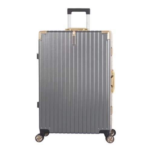 طقم حقائب سفر فاخرة من الألومنيوم - 3 قطع بتصميم ع...