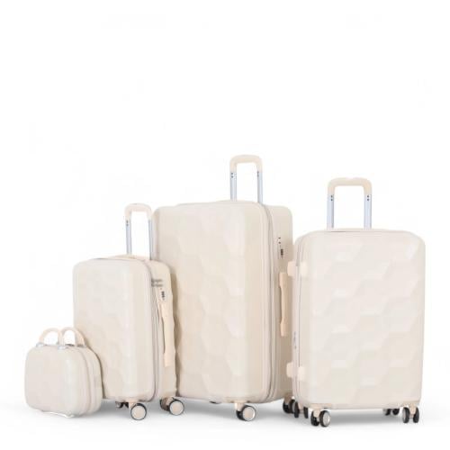 طقم حقائب سفر مكون من 4 قطع يشمل حقيبة يد - بكفرات...