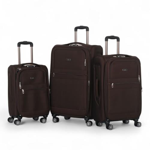 طقم حقائب سفر قماشي مكون من 3 قطع . تتميز الحقائب...