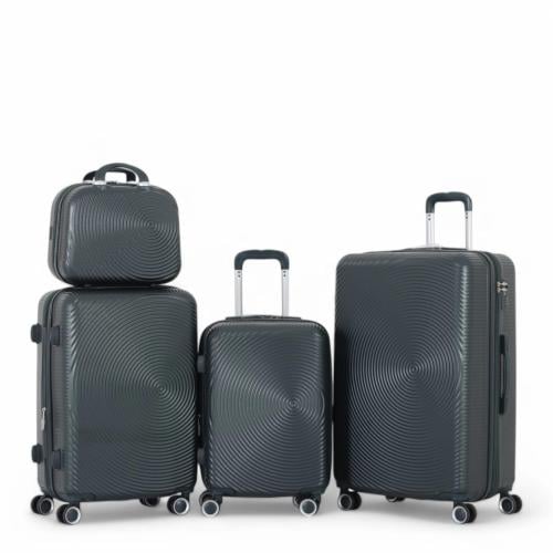 طقم حقائب سفر مكون من 4 قطع يشمل حقيبة يد - بكفرات...