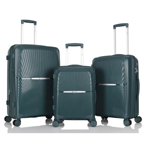 شنط سفر ضد الكسر مكون من 3 قطع دبل كفرات وسحاب توس...