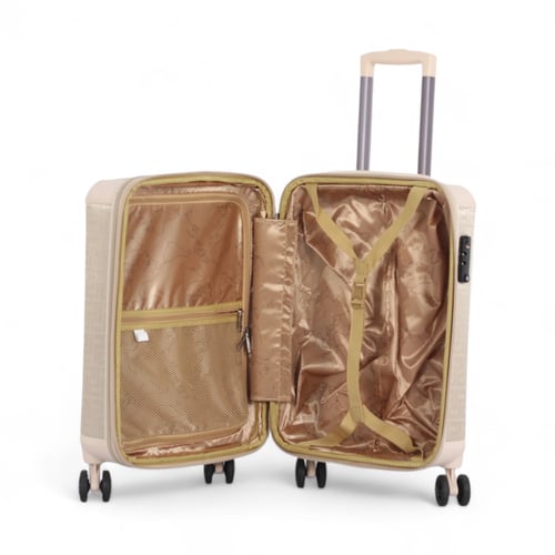 شنطة سفر فاخرة من البولي بروبلين – مغطاة بجلد أنيق...