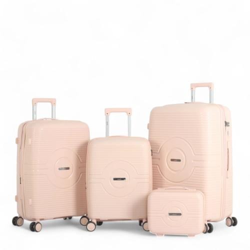 طقم حقائب سفر فاخرة ومتينة - 4 قطع (مقاومة للكسر م...