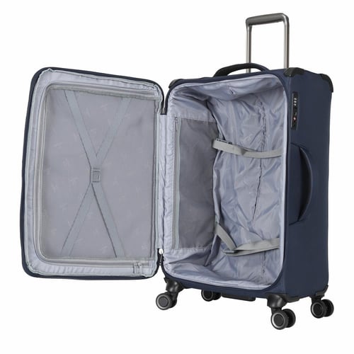 طقم شنط سفر قماش 3 قطع دبل كفرات هيكل ألمونيوم وسح...