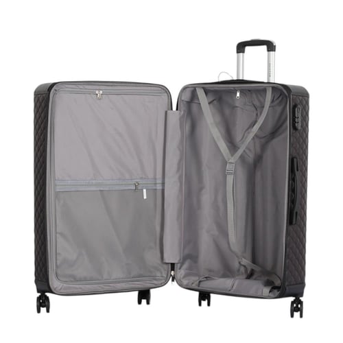 طقم حقائب سفر فاخرة ومحصنة - 5 قطع (3 ترولي + 2 حق...