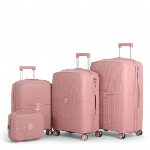 طقم حقائب سفر فاخرة ومتينة - 4 قطع (مقاومة للكسر م...