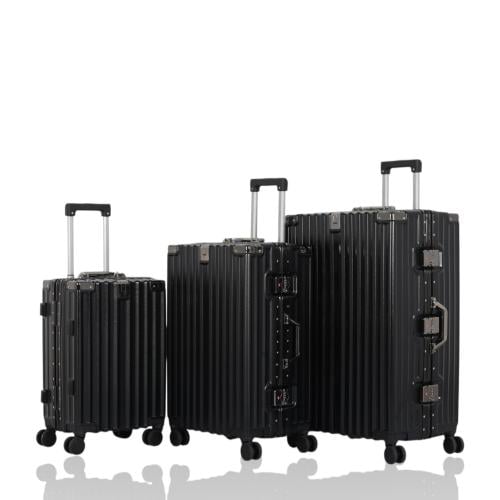 طقم حقائب سفر فاخر-مصنوع من بولي كربون- بإطار الأل...