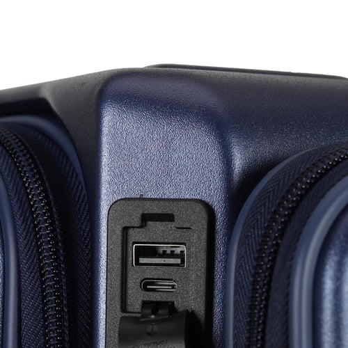 حقيبة سفر ذكية مقاس 20 بوصة - تصميم فاخر مع منفذ U...