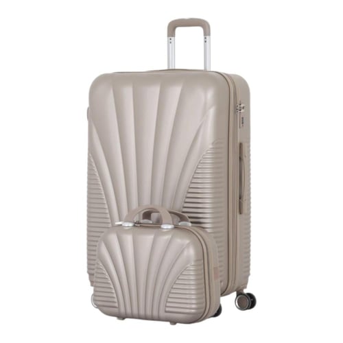 طقم حقائب سفر مكون من 4 قطع يشمل حقيبة يد - بكفرات...