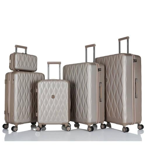 طقم حقائب سفر ودبش عرايس 5 قطع فاخرة بخامة ABS