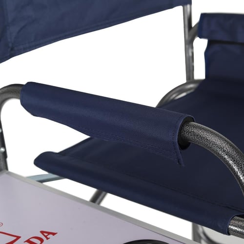 كرسي رحلات قابل للطي مع طاولة جانبية وجيب