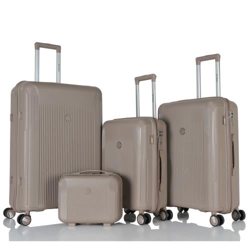 طقم حقائب سفر ودبش 4 قطع ضد الكسر مصنوع من خامة ال...