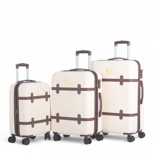 طقم حقائب سفر فاخرة ومتكاملة من ثلاث 3 قطع من البو...