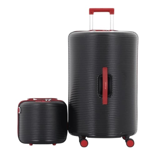 طقم شنط سفر فايبر بتصميم أسطواني مبتكر ومقاوم للما...