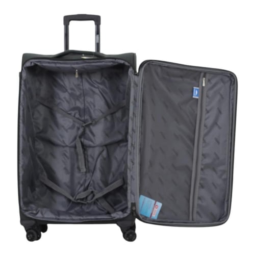 طقم شنط سفر قماش 3 قطع دبل كفرات هيكل ألمونيوم وسح...