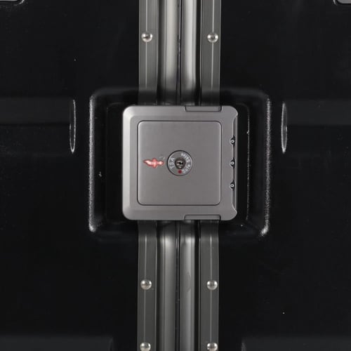 طقم حقائب سفر فاخرة من الألومنيوم - 3 قطع بتصميم ع...