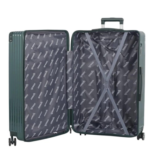 طقم حقائب سفر صلبة بتصميم الألومنيوم الأنيق - 3 قط...