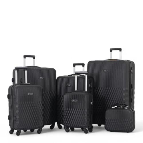 طقم حقائب سفر متكامل – 6 قطع من مادة ABS الصلبة -...