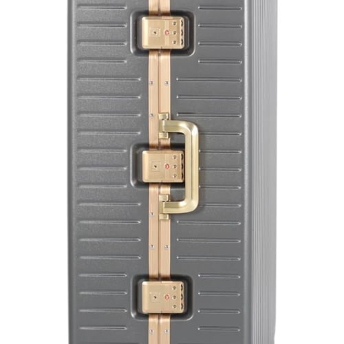 طقم حقائب سفر فاخرة من الألومنيوم - 3 قطع بتصميم ع...