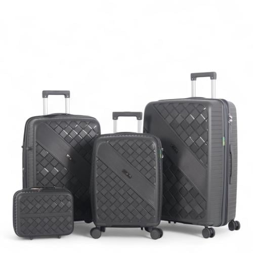 طقم حقائب سفر فاخرة ومتينة - 4 قطع (مقاومة للكسر م...