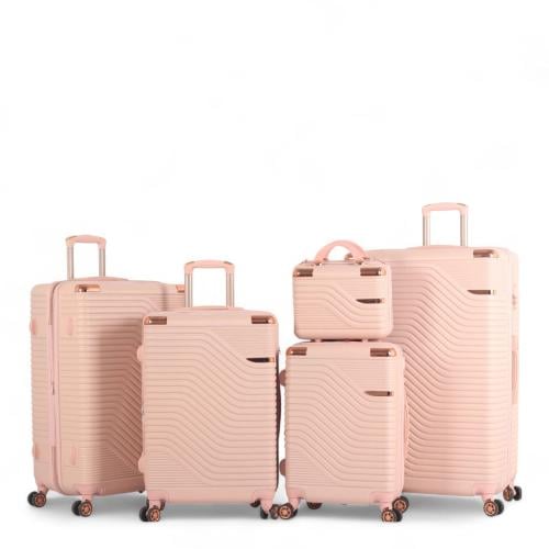 طقم حقائب سفر فاخرة للعرائس - 5 قطع (مقاسات كبيرة...