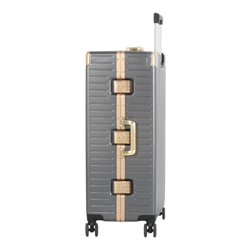 طقم حقائب سفر فاخرة من الألومنيوم - 3 قطع بتصميم ع...