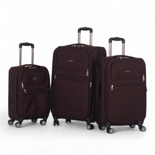 طقم حقائب سفر قماشي مكون من 3 قطع . تتميز الحقائب...