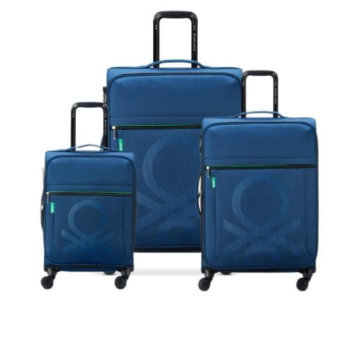Delsey United Colors of Benetton 3-Piece Luggage Set (55/69/81 cm) – Modern Design