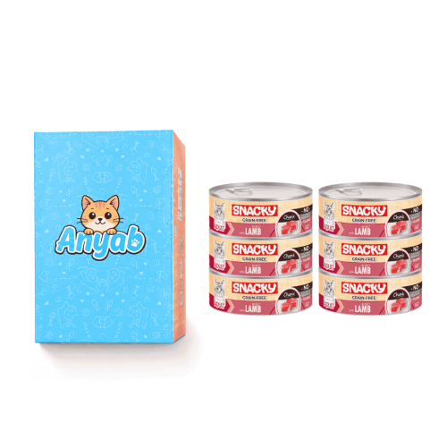 Snaki canned moist food with lamb in gravy for cat...